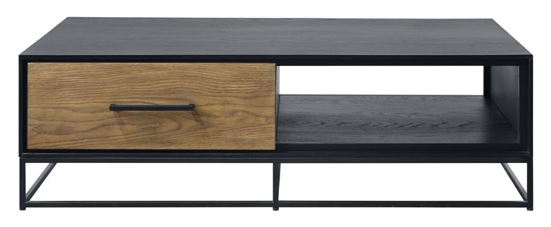 Salontafel Veneta (L124xB70) eiken fineer zwart/naturel