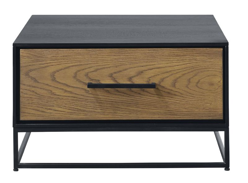 Salontafel Veneta (B65xL65) eiken fineer zwart/naturel