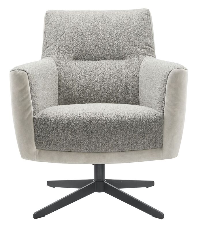 Draaifauteuil Malteno polyether zitting grijs beige