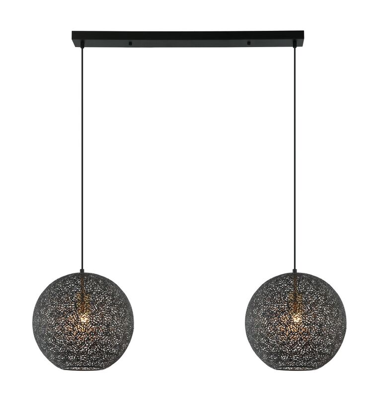 Hanglamp Tossica Ø 40 cm zwart staal 2-lichts