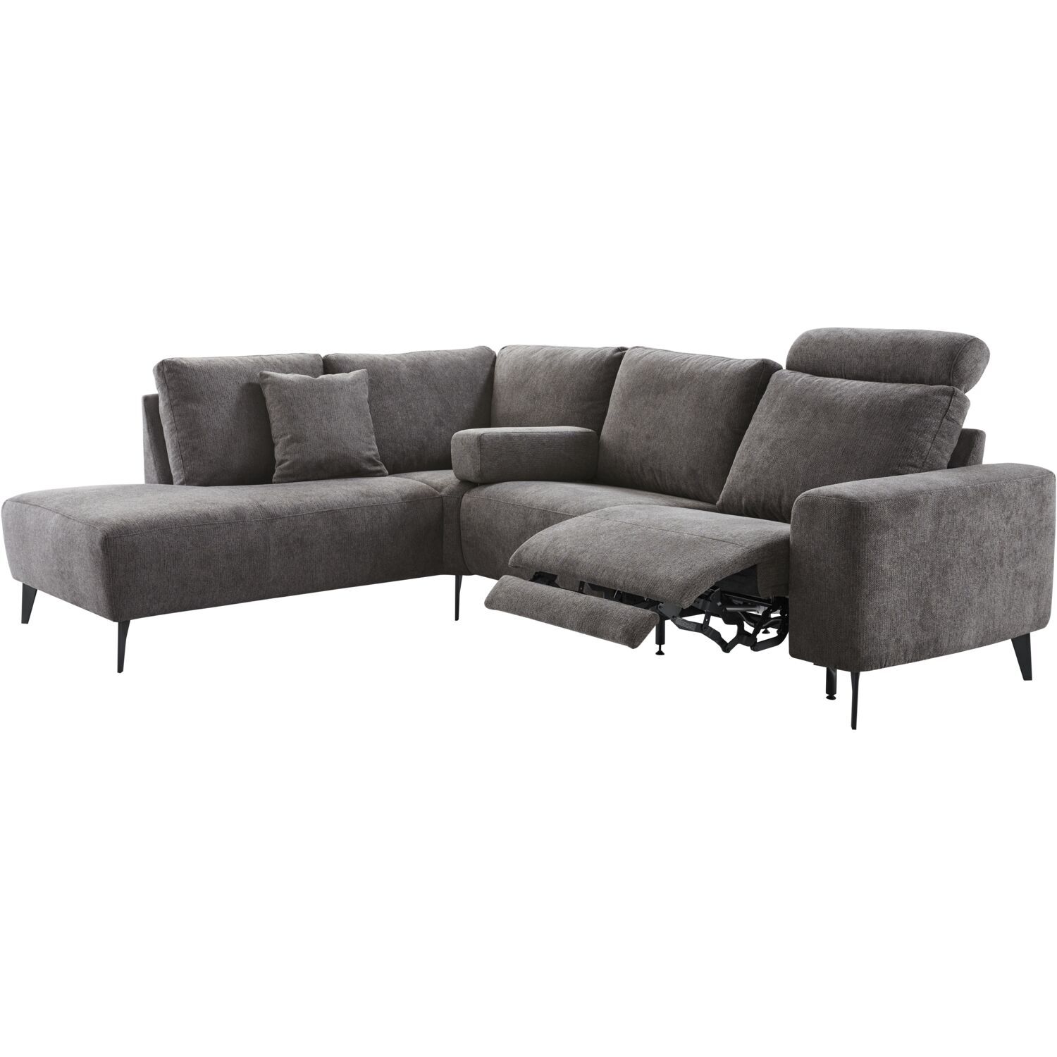 Hoekbank links Davanti pocket HR koudschuim donkergrijs