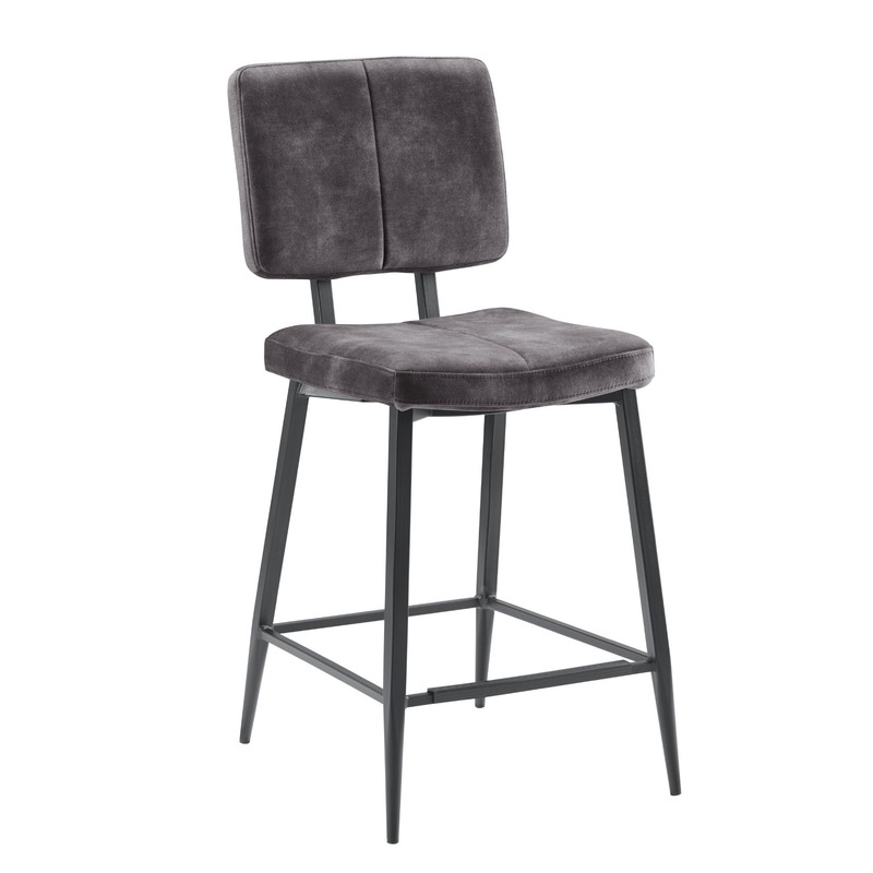 Barkruk Gento velvet antraciet