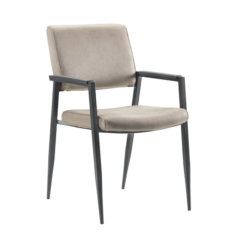 Eetkamerstoel Jisca microvezel beige