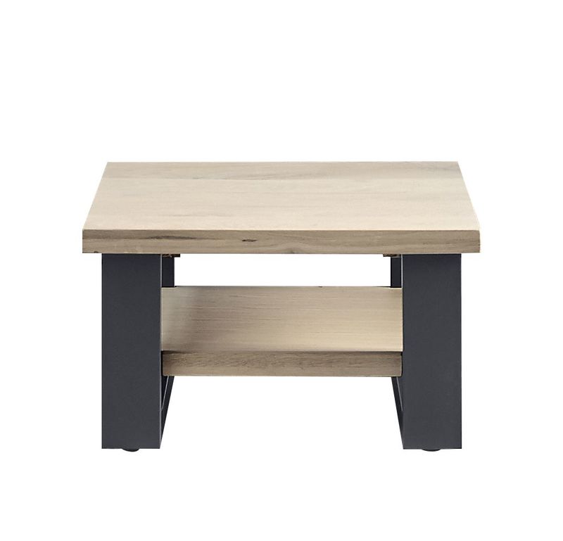 Salontafel Verato eikenhout 70x70 cm vierkant naturel grey