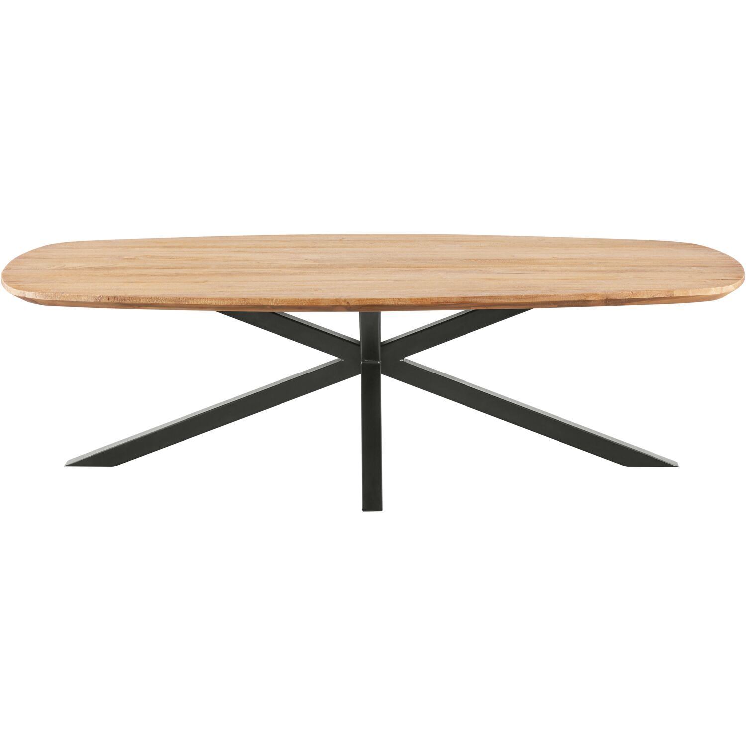 Salontafel Romaro teakhout 140x70 cm Deens ovaal mix rough