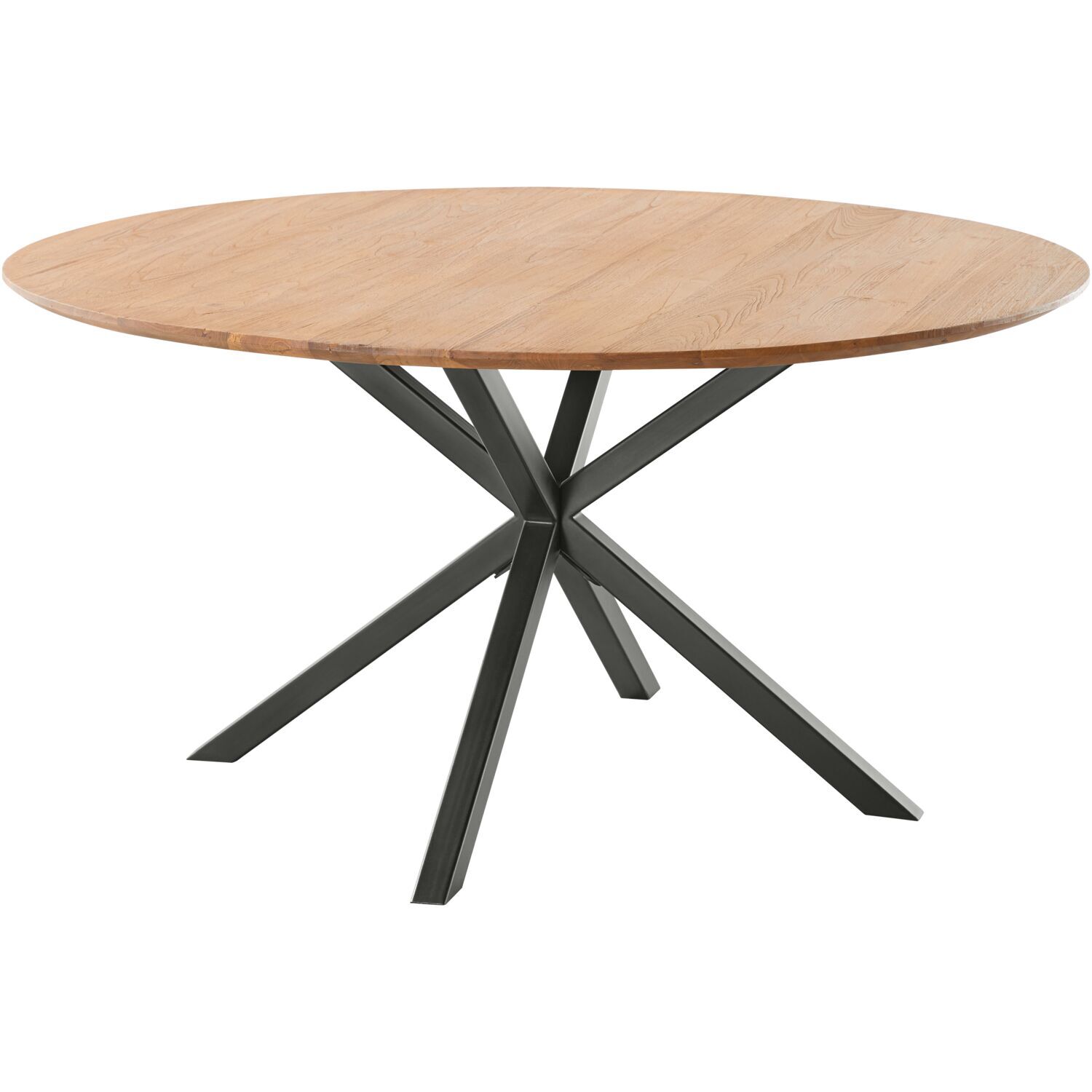 Eettafel Romaro teakhout 150 cm rond mix rough